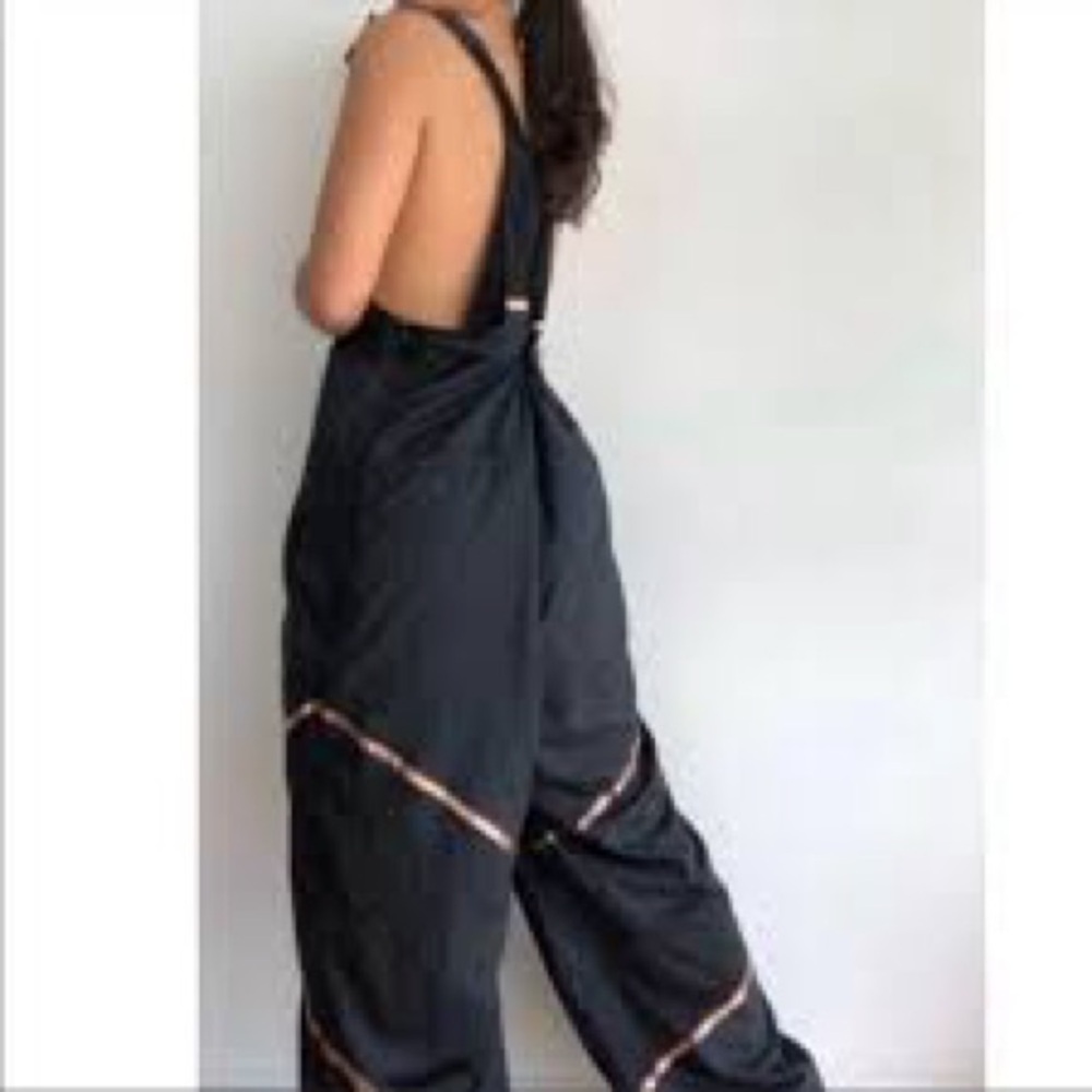 Champion Nylon Mesh Overalls Black And Gold Size Small - Picture 2 of 16
